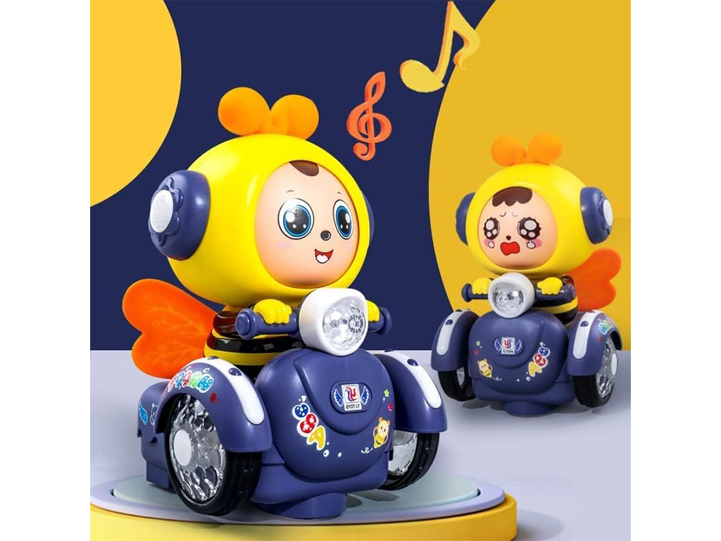 زنبور موتورسوار موزیکال و چراغ دار اسباب بازی yj toys