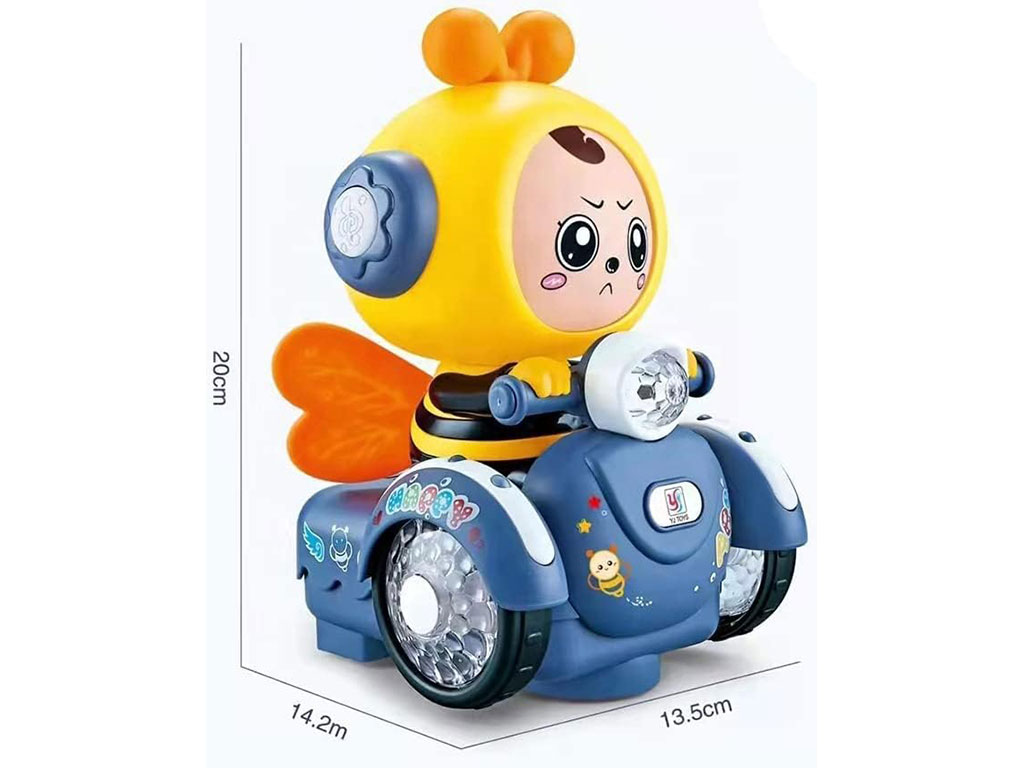 زنبور موتورسوار موزیکال و چراغ دار اسباب بازی yj toys