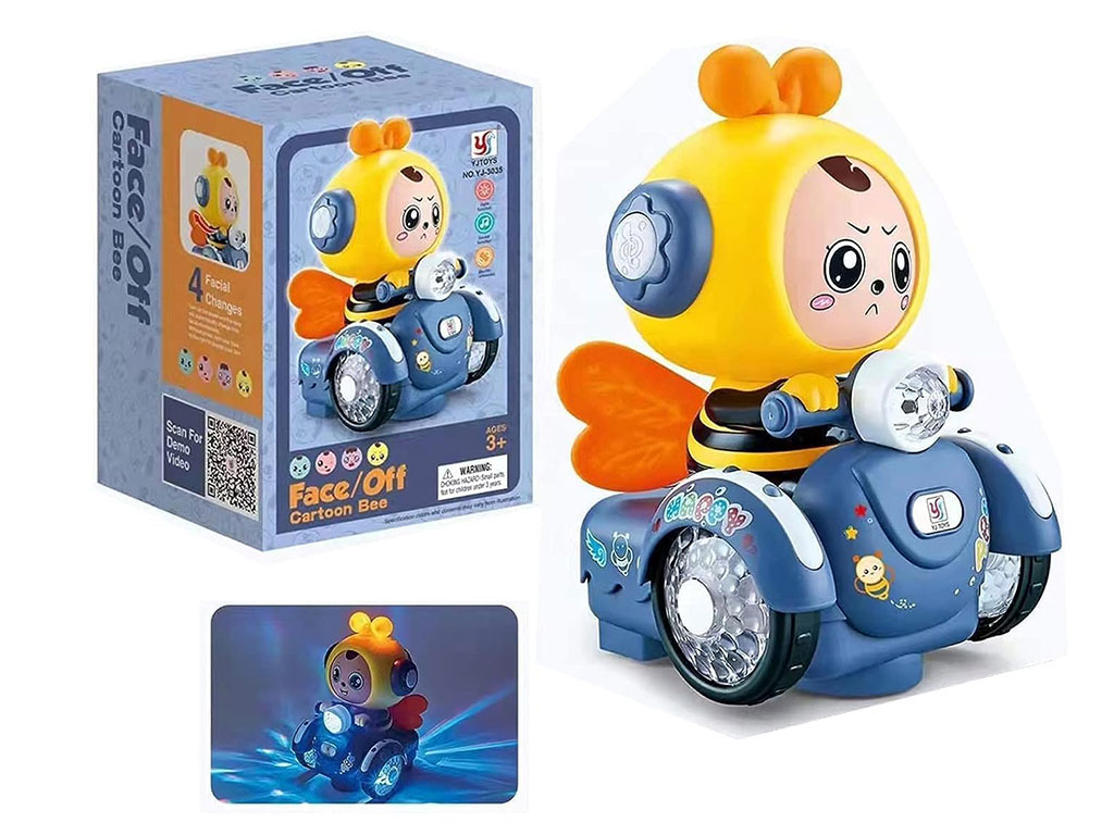 زنبور موتورسوار موزیکال و چراغ دار اسباب بازی yj toys