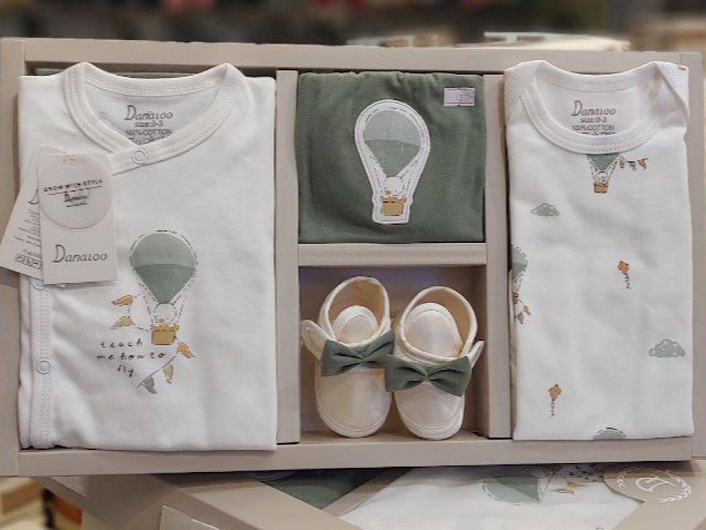 ست بیمارستانی 9 تکه نوزادی طرح بالون و جوجه دانالو Danaloo