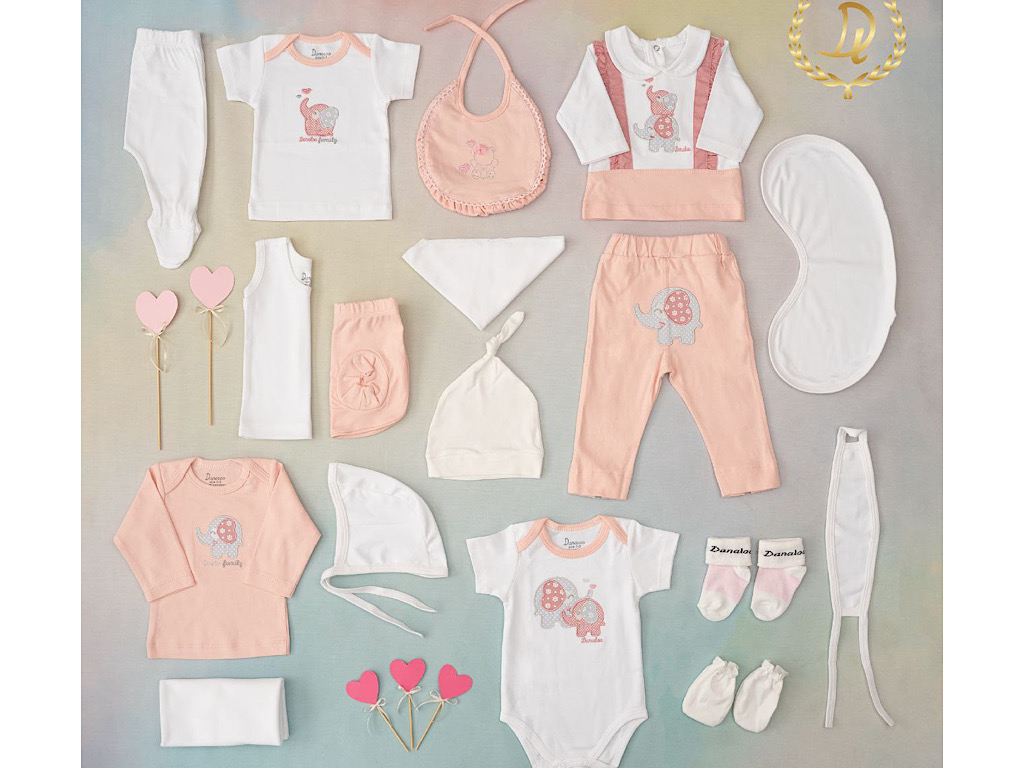 ست بیمارستانی  19  تکه نوزادی دخترانه طرح فیل دانالو Danaloo