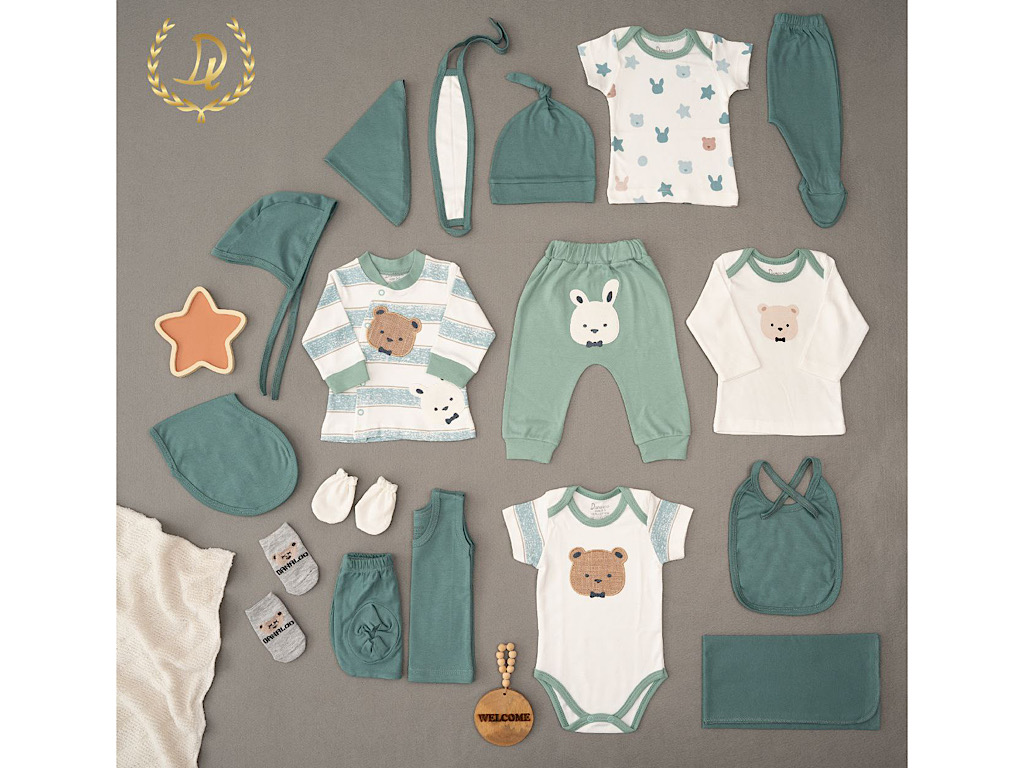 ست بیمارستانی 19تکه نوزادی طرح  خرس و خرگوش دانالو Danaloo