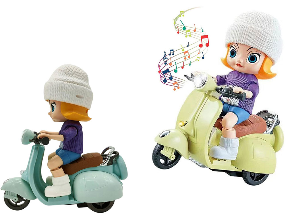 دختر وسپا سوار موزیکال و چراغ دار اسباب بازی