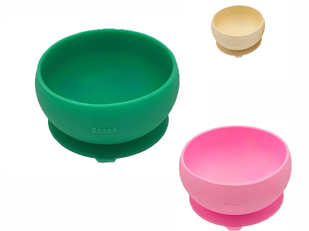 کاسه تمام سیلیکونی چسبان نوزاد و کودک سامکس  SAMEX