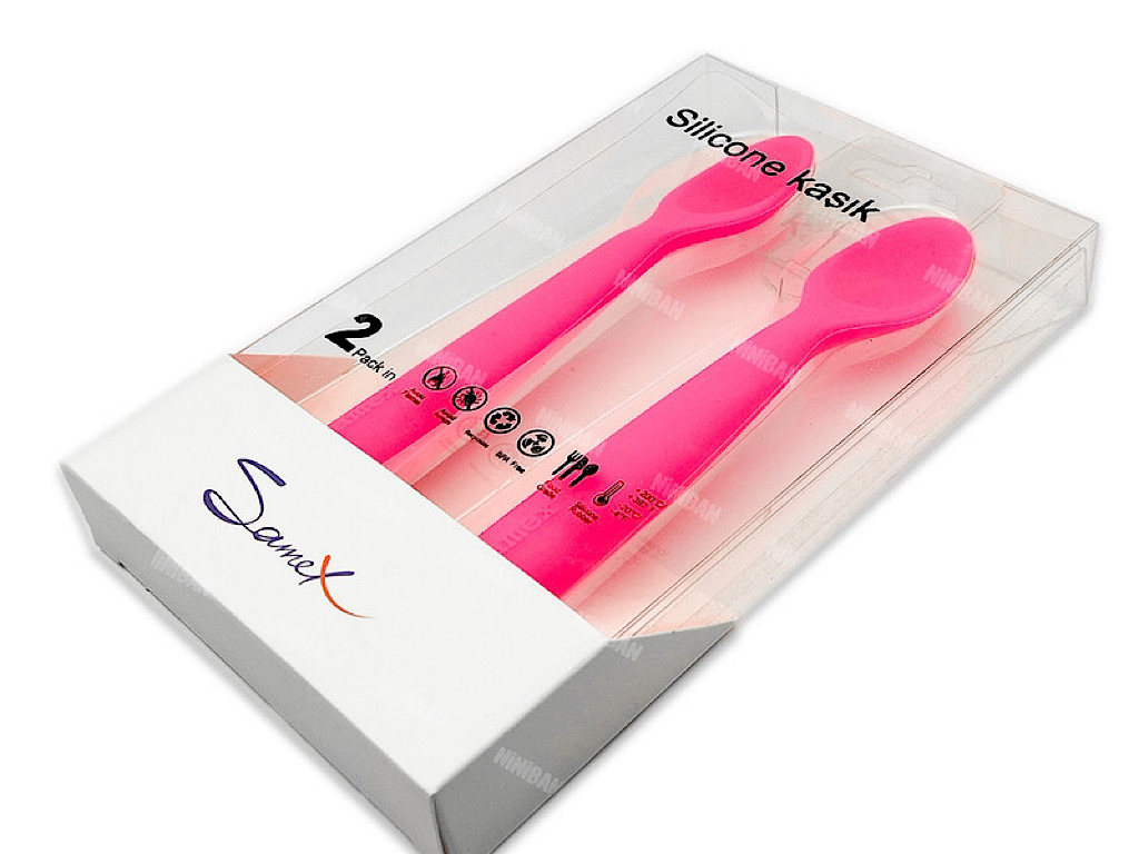 قاشق سیلیکونی  دو عددی نوزادی سامکس SAMEX