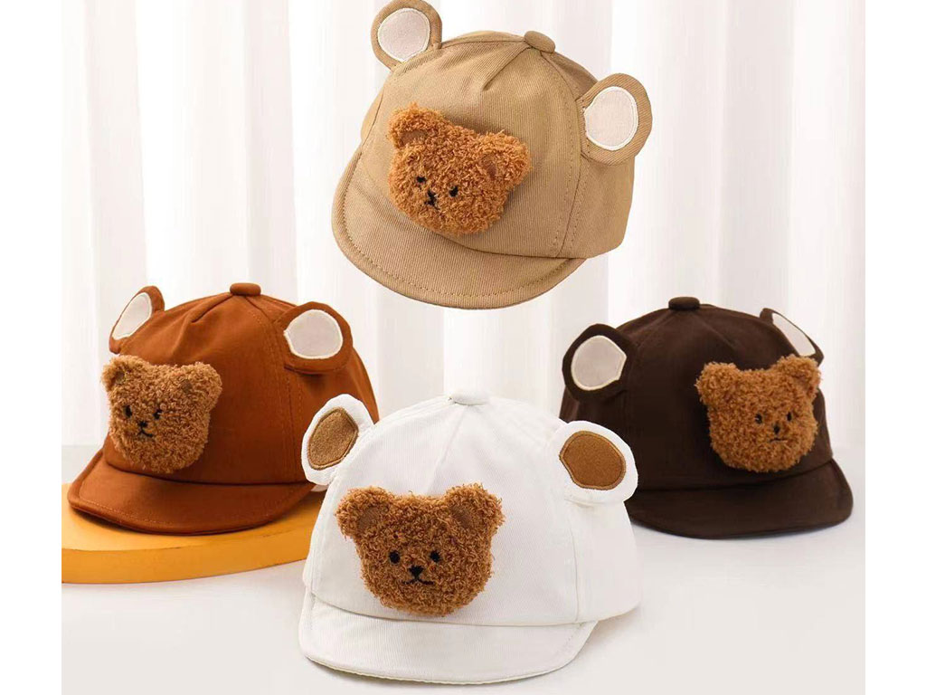 کلاه لبه دار طرح برجسته گوش دار خرس تدی (دور سر 43cm)