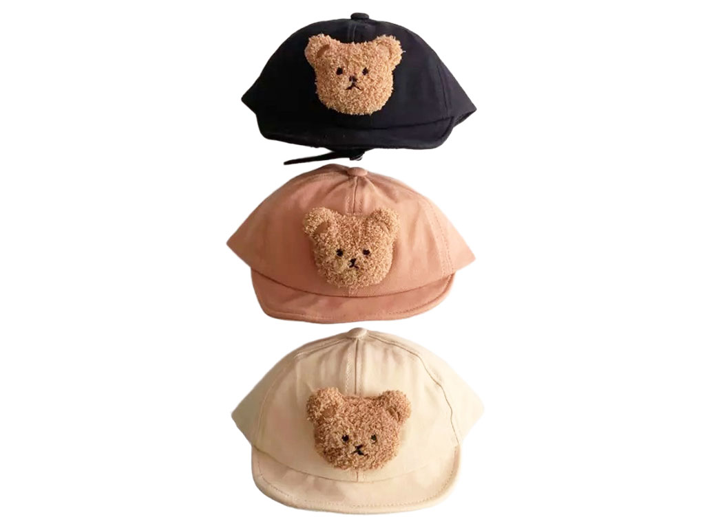 کلاه نقاب کوتاه طرح برجسته خرس تدی (دور سر 42cm)