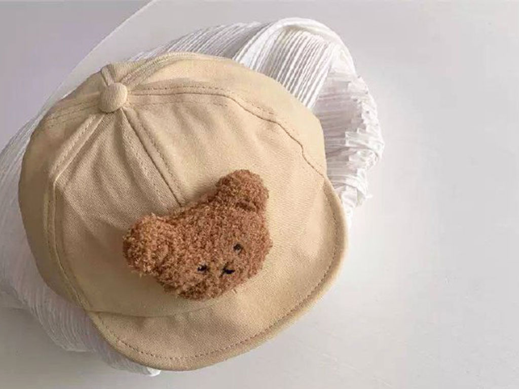 کلاه نقاب کوتاه طرح برجسته خرس تدی (دور سر 42cm)