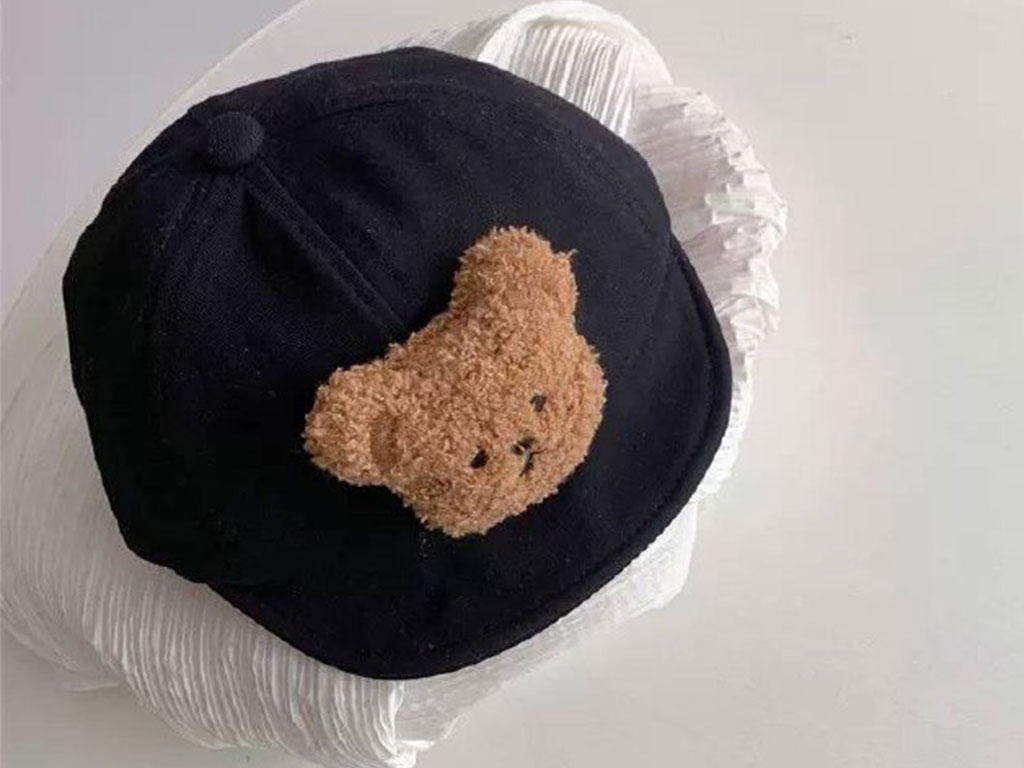 کلاه نقاب کوتاه طرح برجسته خرس تدی (دور سر 42cm)