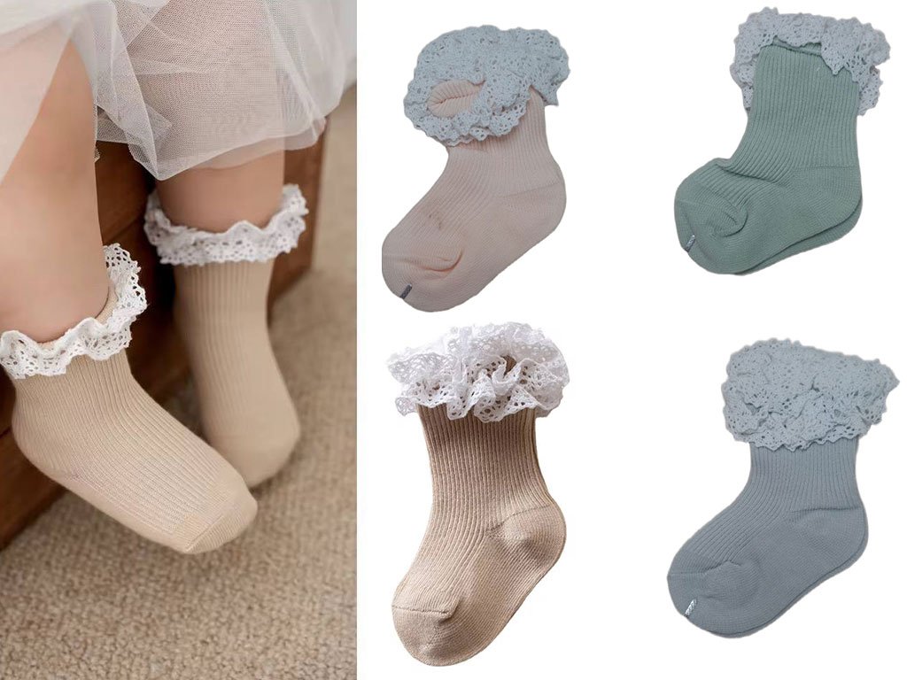 جوراب مچی لب تور گیپوری دخترانه