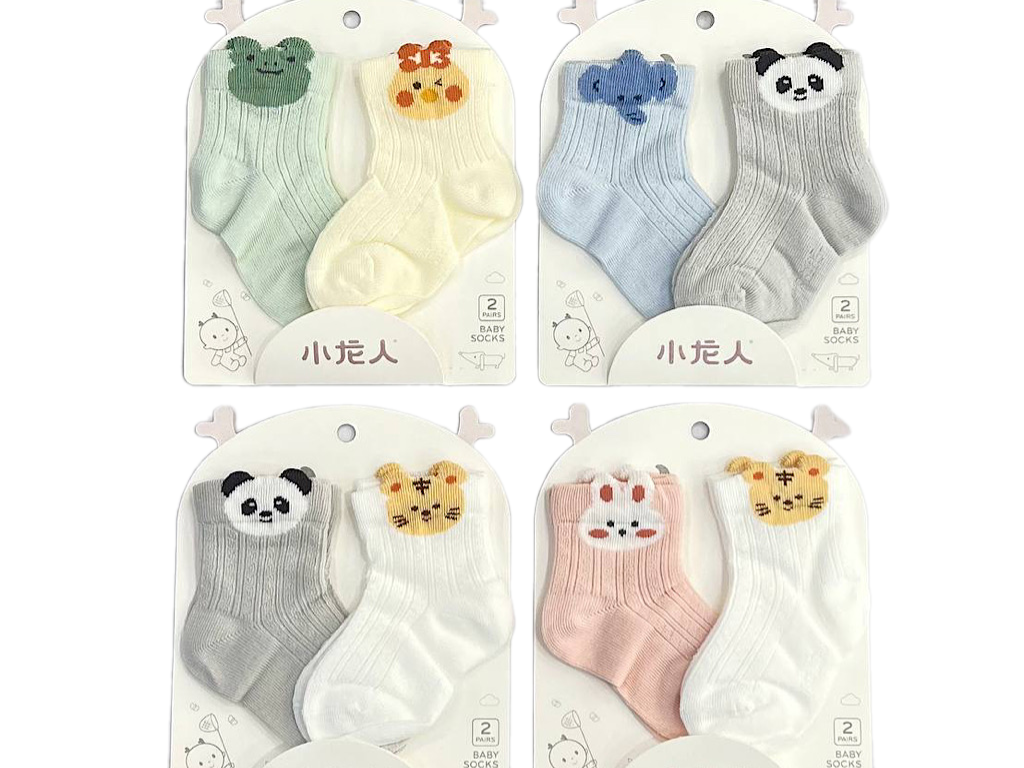 جوراب استپ دار نوزادی 0-6 ماه تک عددی طرح حیوانات