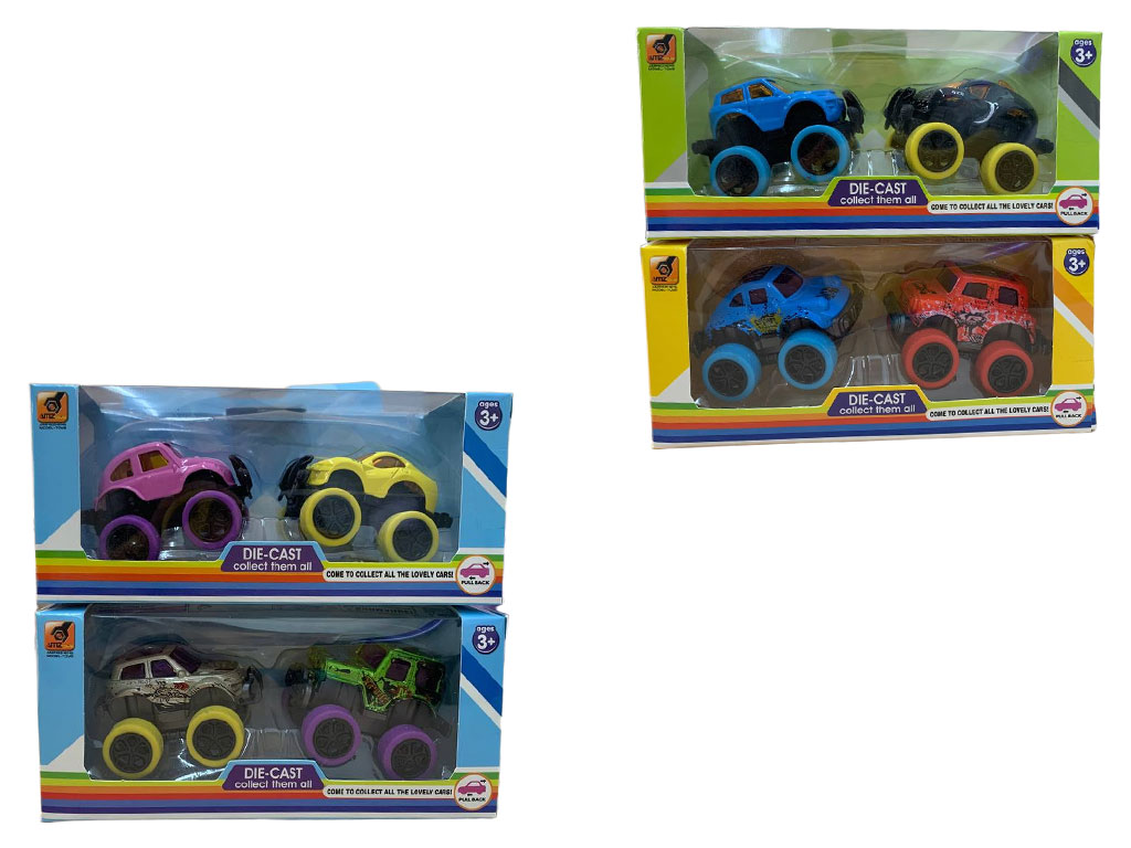 ماشین فلزی عقب کش 2 عددی سایز کوچک اسباب بازی