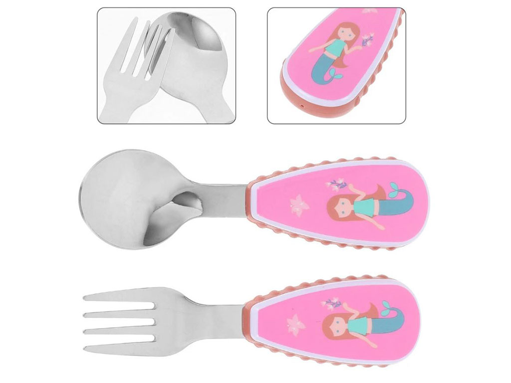 ست قاشق و چنگال کودک طرح دار ماما بیبی mama baby