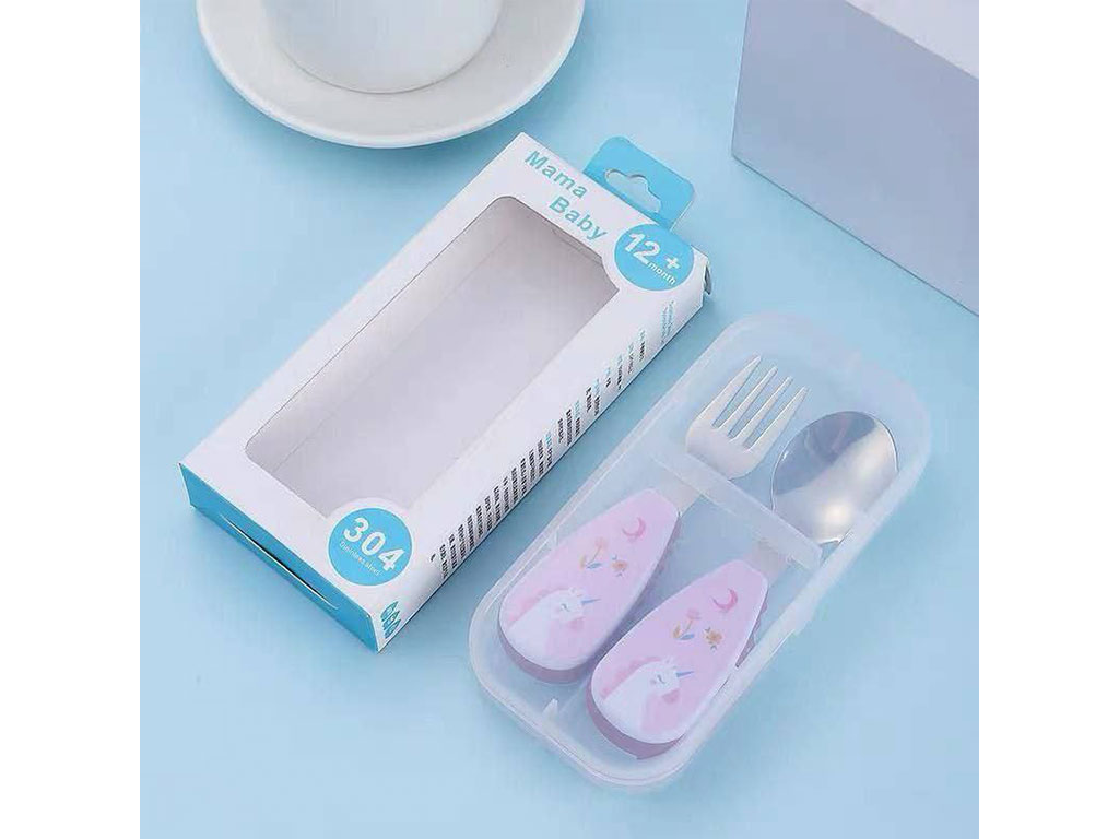 ست قاشق و چنگال کودک طرح دار ماما بیبی mama baby