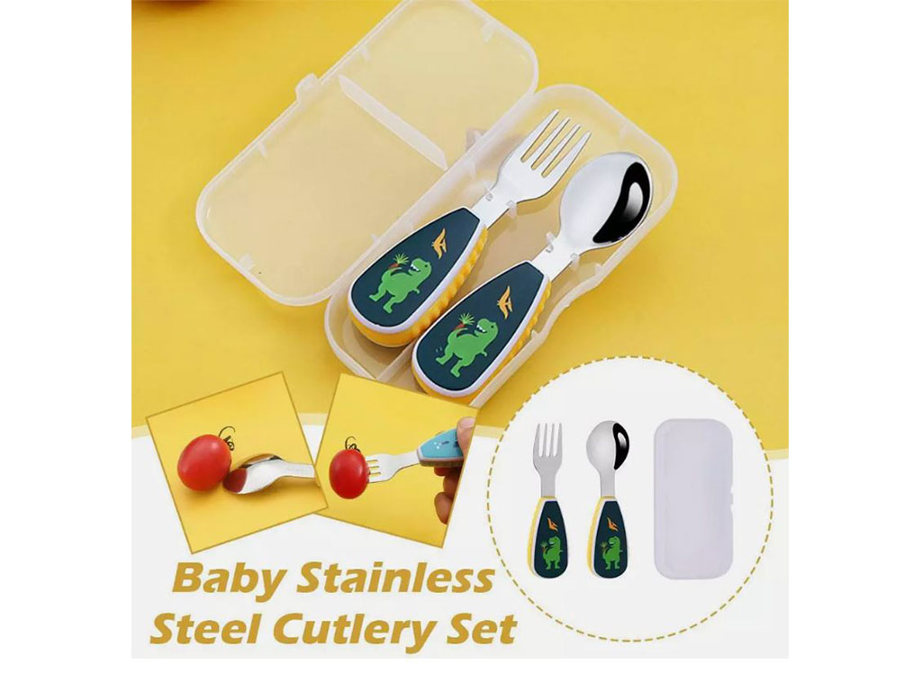 ست قاشق و چنگال کودک طرح دار ماما بیبی mama baby