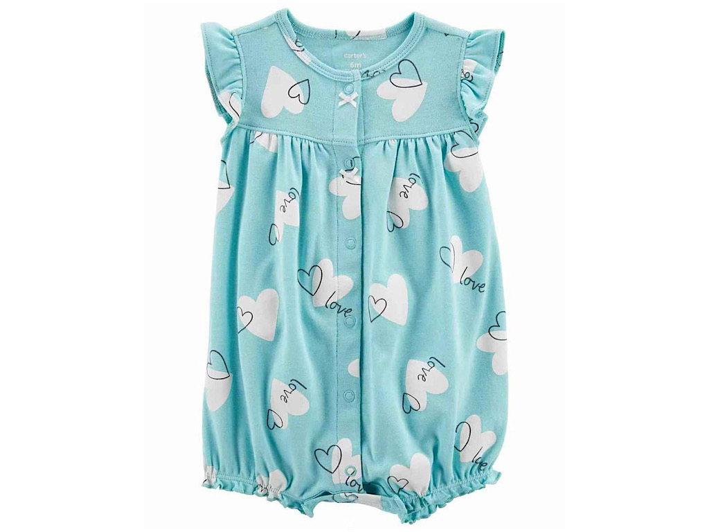 رامپر نوزاد و کودک دخترانه رنگ آبی طرح قلب کارترز carter's