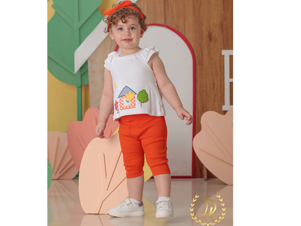 تونیک، شلوارک و هدبند دخترانه طرح کلبه دانالو danalo