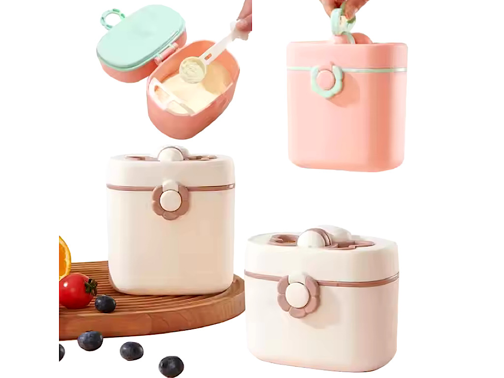 ظرف انبار غذا و شیر خشک پیمانه دار حجم 600 گرم طرح پروانه