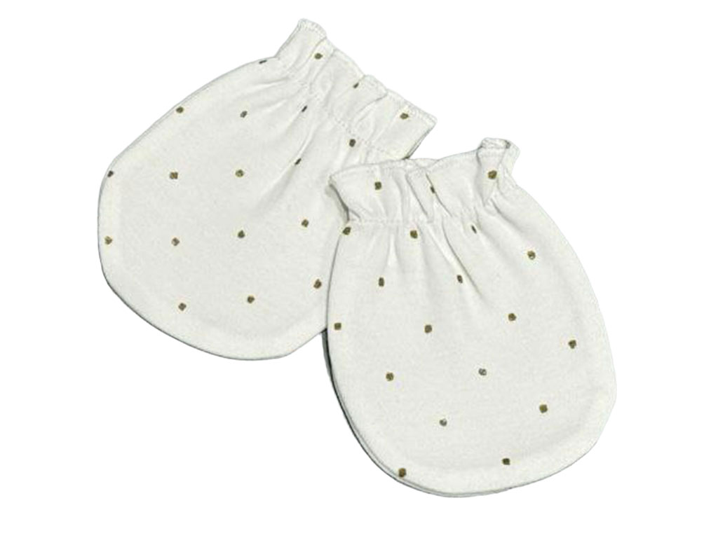 دستکش نوزادی دخترانه رنگ سفید شیری طرح لیتل فاکس پاریز Pariz