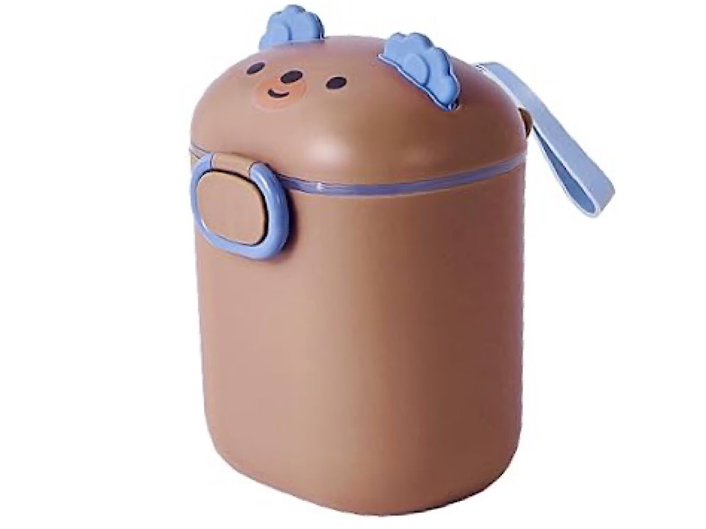 ظرف و انبار ذخیره شیر خشک  طرح تدی پیمانه دار نوزادی و انبار غذای کودک سایز بزرگ