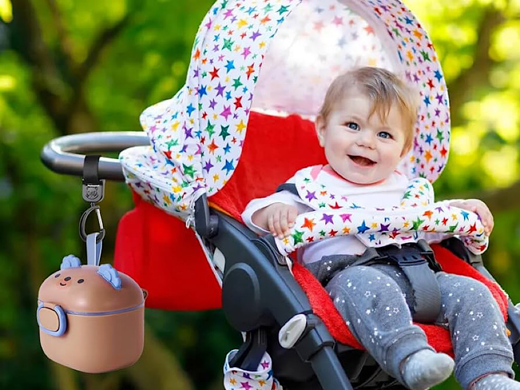 ظرف و انبار ذخیره شیر خشک  طرح تدی پیمانه دار نوزادی و انبار غذای کودک 