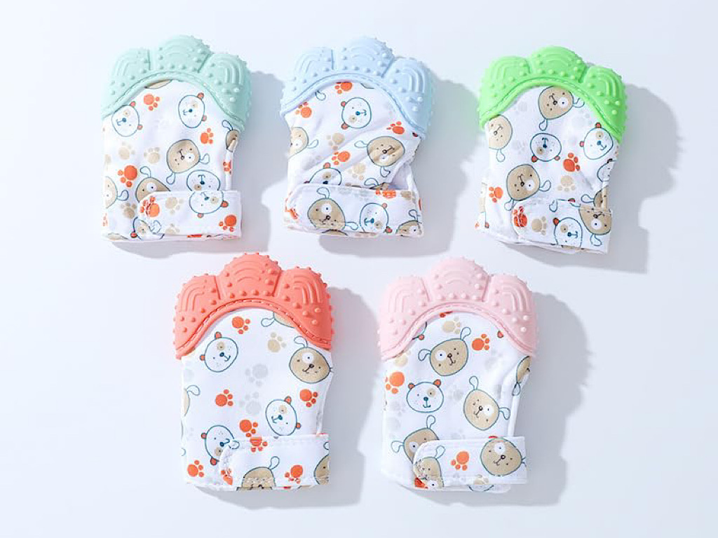 دستکش دندانگیردار نوزادی طرح حیوانات only baby