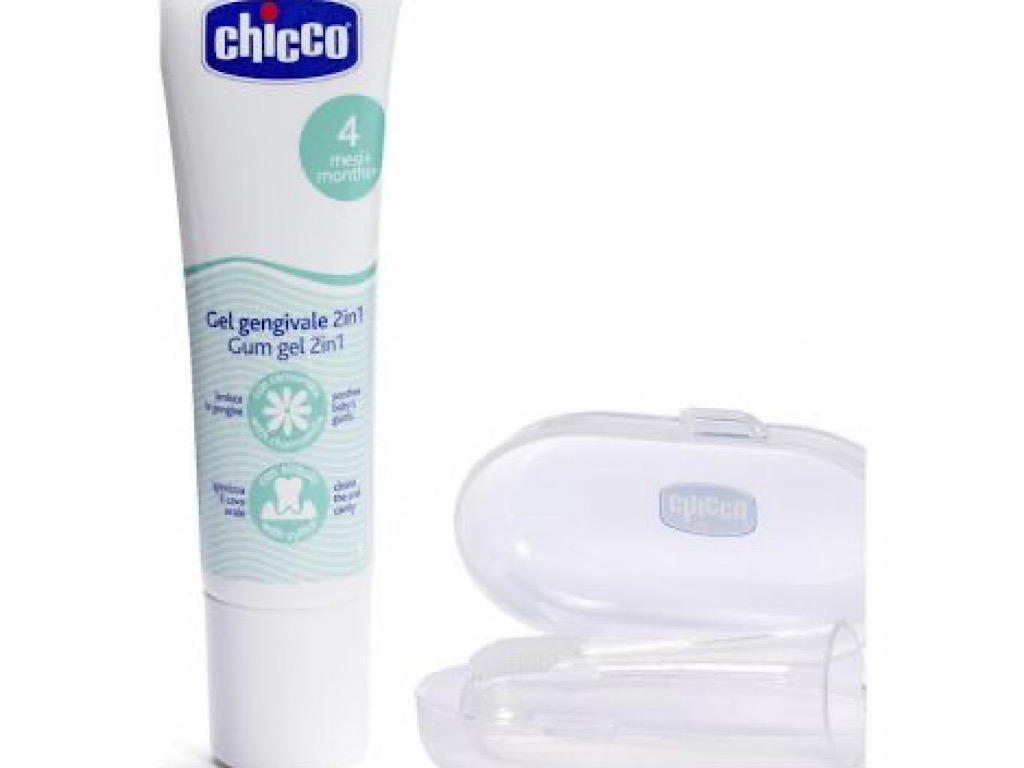 ست مسواک و خمیردندان نوزادی همراه با کیف مناسب 6-36 ماه چیکو chicco