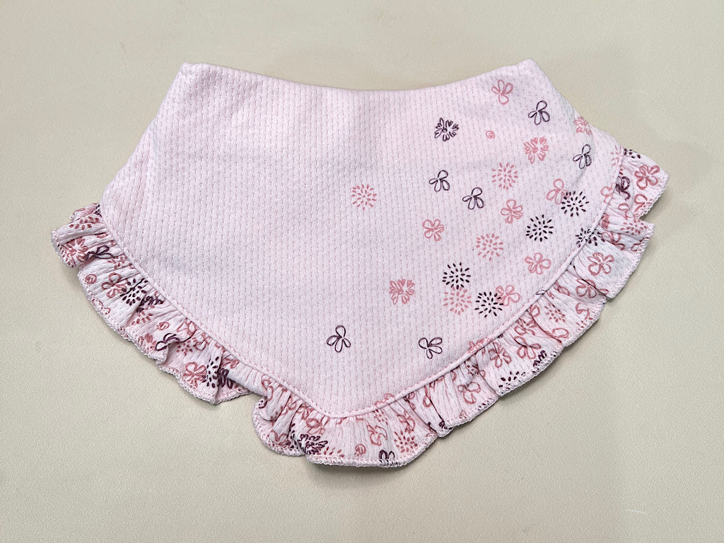 پیشبند دستمال گردنی نوزادی دو رو نخ پنبه bi baby