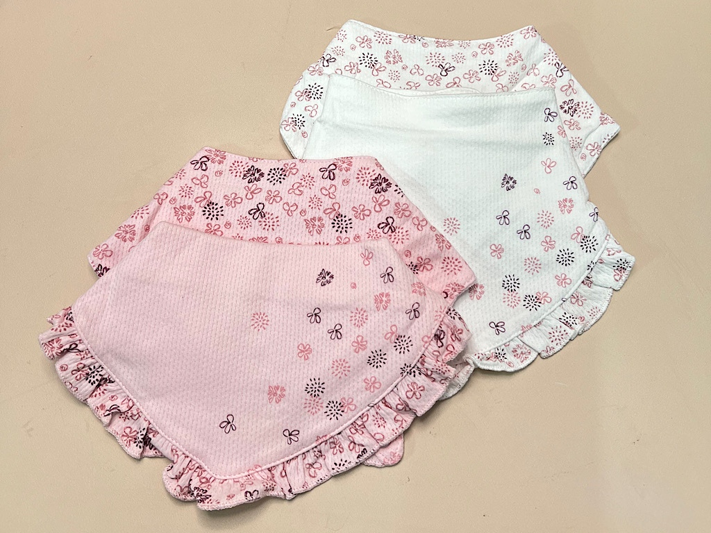 پیشبند دستمال گردنی نوزادی دو رو نخ پنبه bi baby