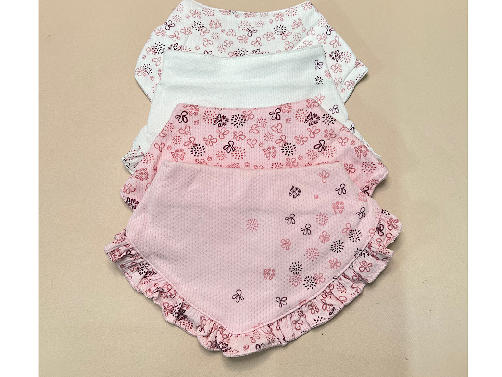 پیشبند دستمال گردنی نوزادی دو رو نخ پنبه bi baby