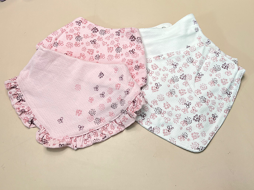 پیشبند دستمال گردنی نوزادی دو رو نخ پنبه bi baby