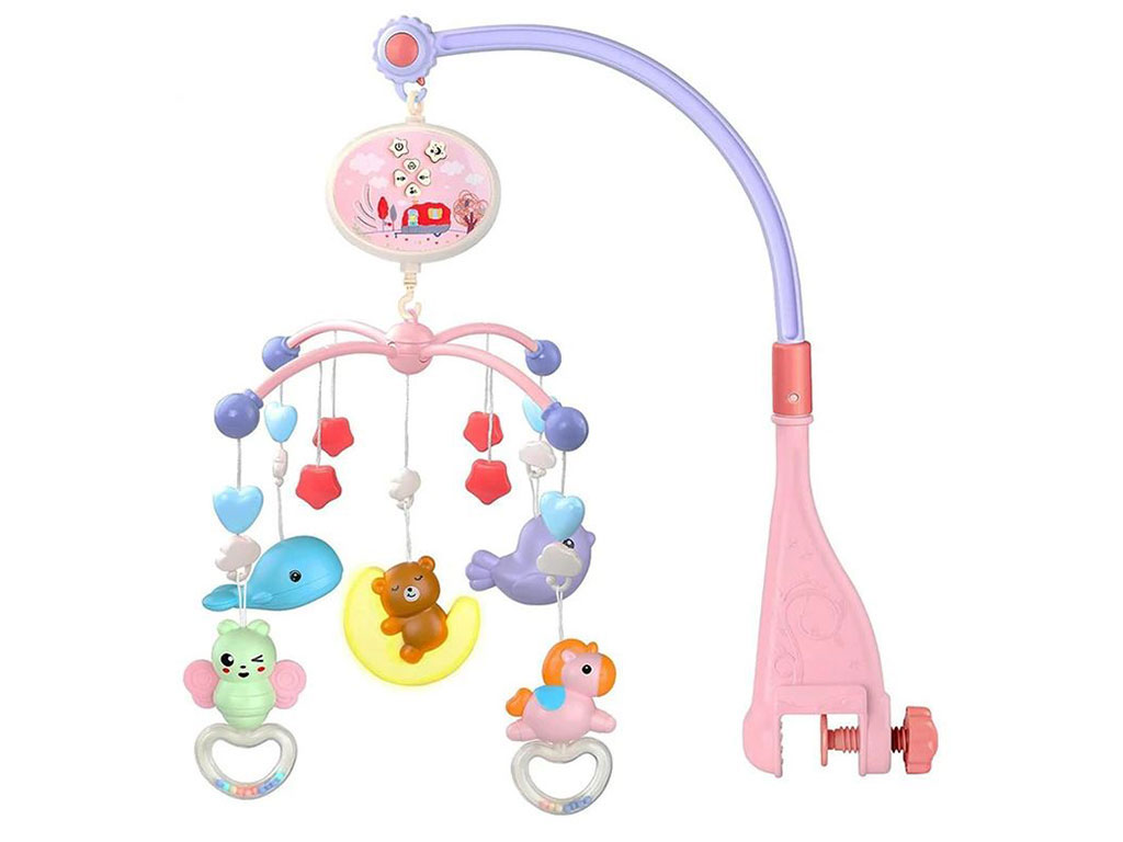 آویز بالای تخت موزیکال و چراغ دار با چرخش 360 درجه ویواکیدز vivakids