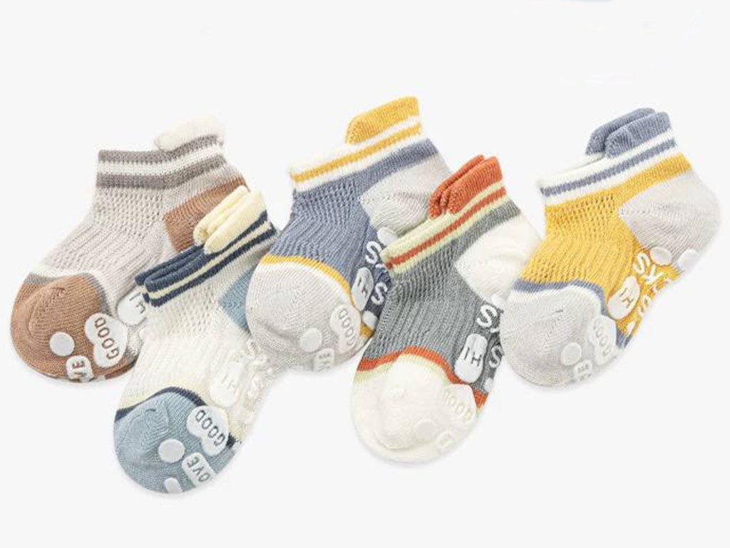 جوراب مچی نوزادی استپ دار چند رنگ