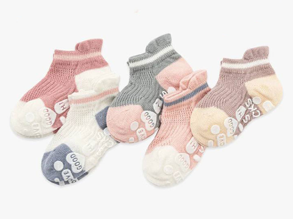 جوراب مچی نوزادی استپ دار چند رنگ