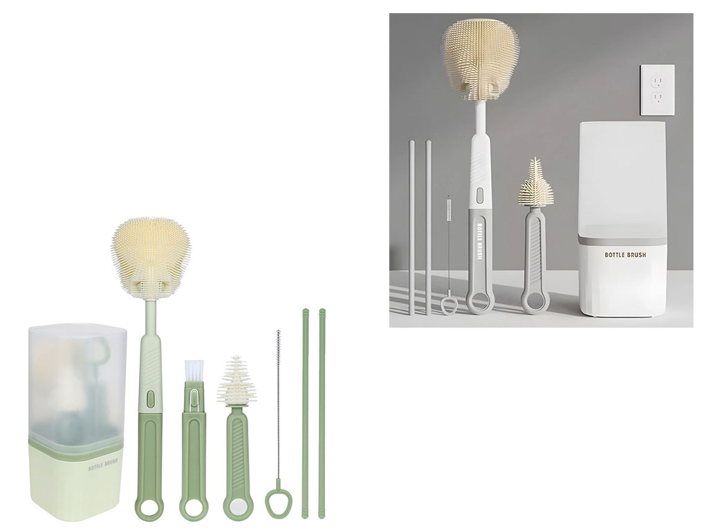 آبچکان و شیشه شور سیلیکونی قاب دار لوازم نوزاد و کودک Bottle Brush