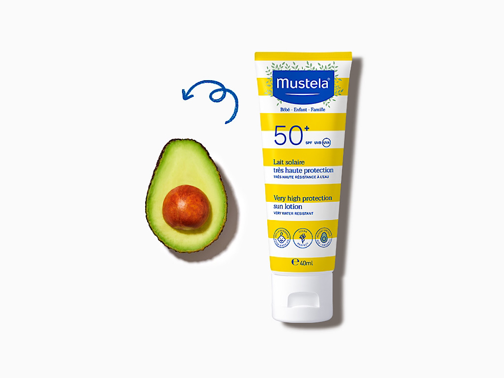 کرم ضد آفتاب و ضد لک نوزاد و کودک mustela موستلا