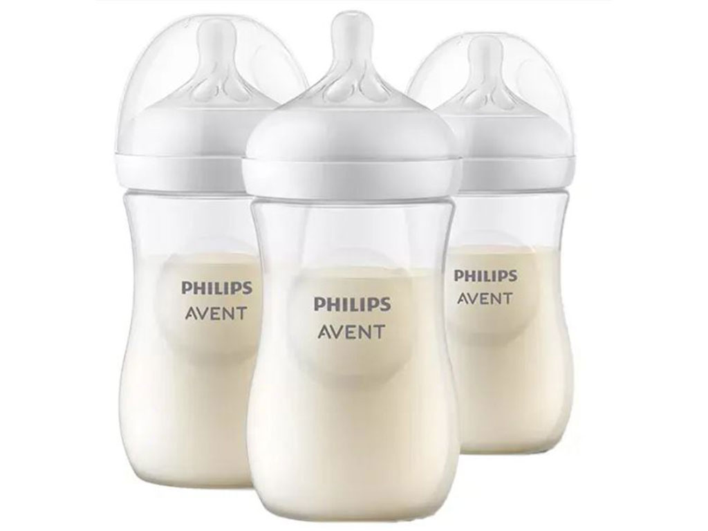 شیشه شیر بدون جعبه نوزادی بالای 1 ماه جریان 3 قطره مدل natural response با حجم 260 میلی لیتر  اونت avent-فاقد جعبه