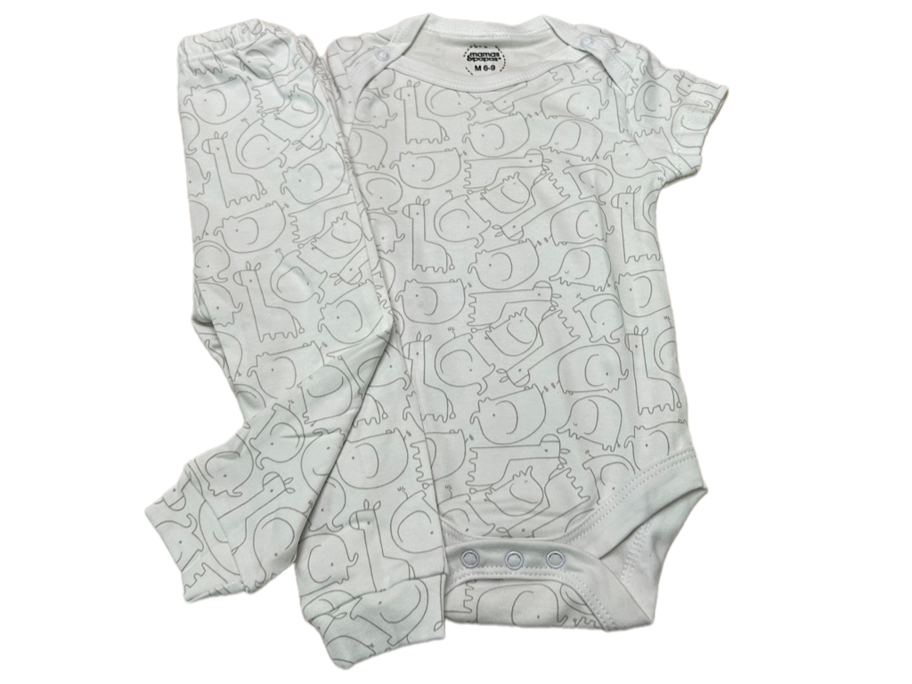 بادی آستین کوتاه و شلوار نوزادی ماماس اند پاپاس Mamas & papas