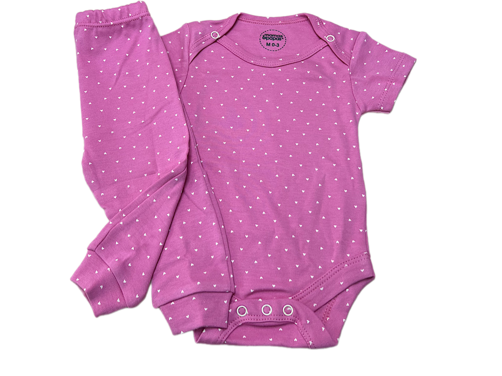 بادی آستین کوتاه و شلوار دخترانه نوزادی ماماس اند پاپاس Mamas & papas