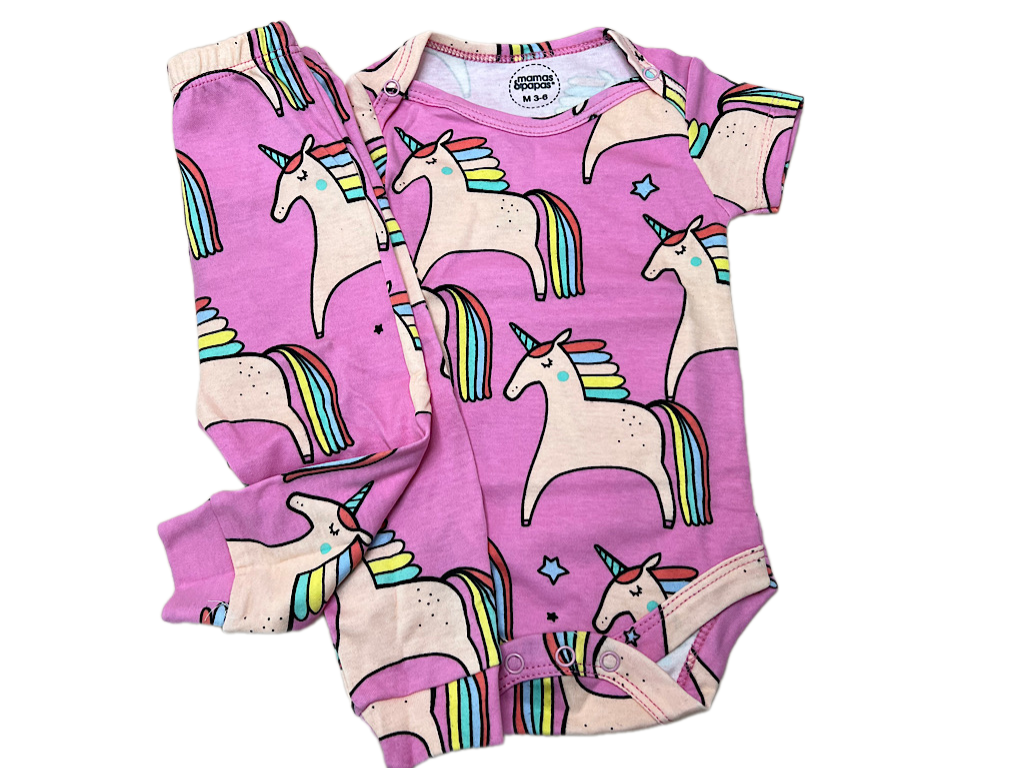 بادی آستین کوتاه و شلوار دخترانه نوزادی ماماس اند پاپاس Mamas & papas