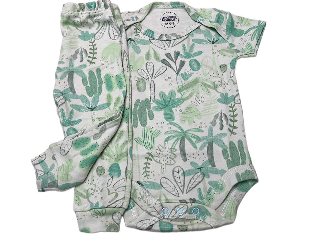 بادی آستین کوتاه و شلوار نوزادی ماماس اند پاپاس Mamas & papas