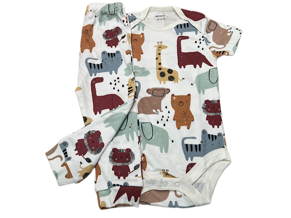 بادی آستین کوتاه و شلوار نوزادی ماماس اند پاپاس Mamas & papas