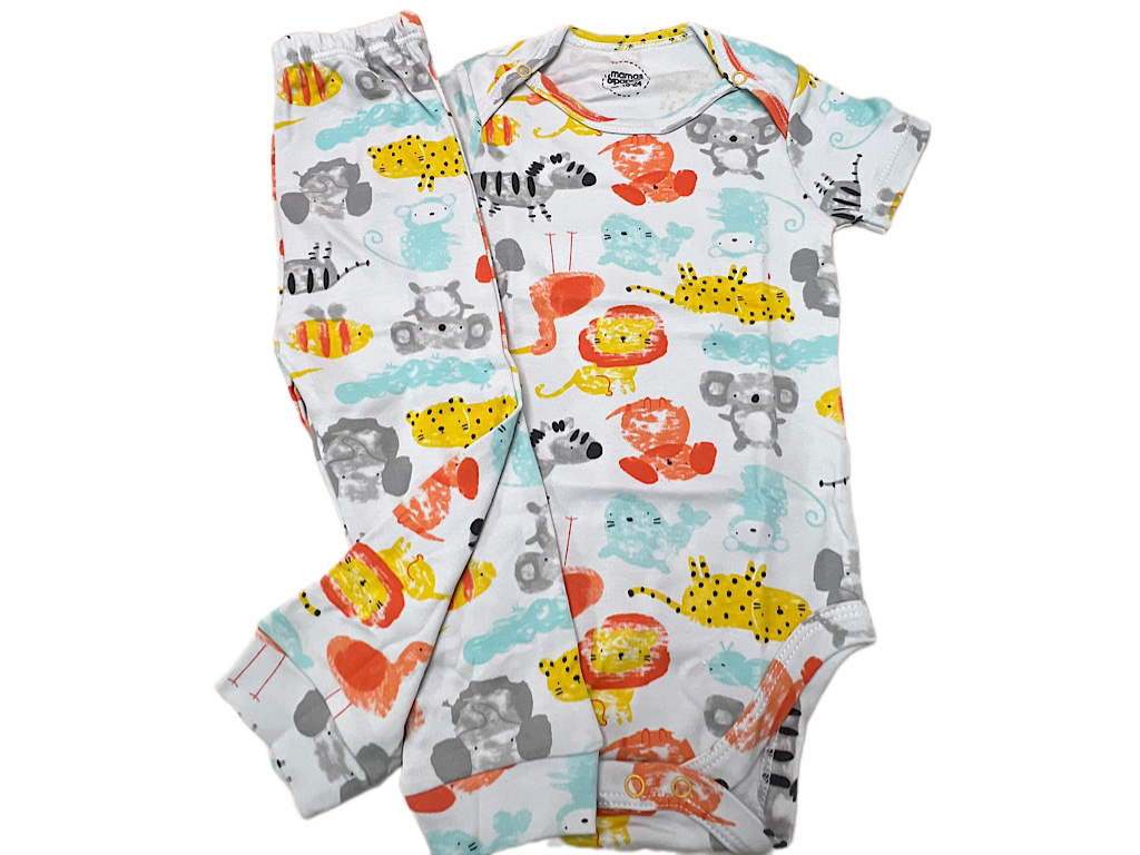 بادی آستین کوتاه و شلوار نوزادی ماماس اند پاپاس Mamas & papas