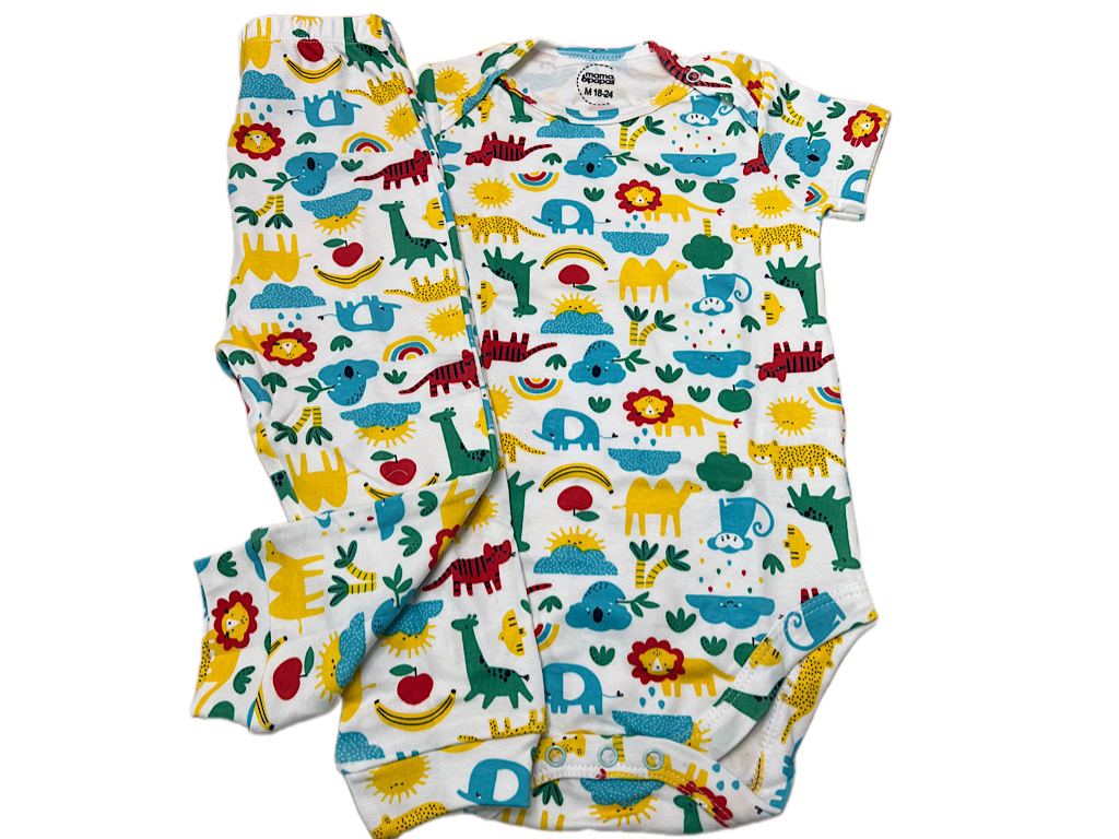 بادی آستین کوتاه و شلوار نوزادی ماماس اند پاپاس Mamas & papas