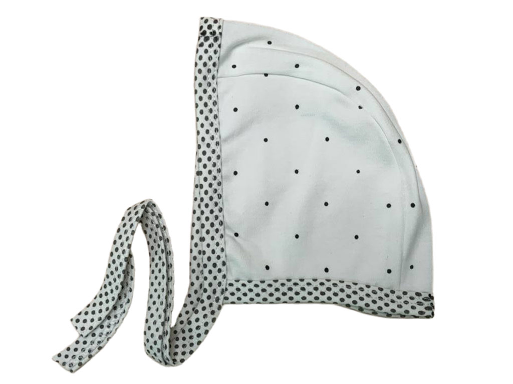 کلاه بندی نوزادی طرح خال دار از مدل گلدوزی شده خرس و خرگوش baby 4 life