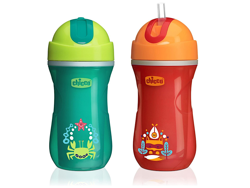 لیوان نی دار عایق دار ضد چکه  266 میلی لیتر چیکو CHICCO