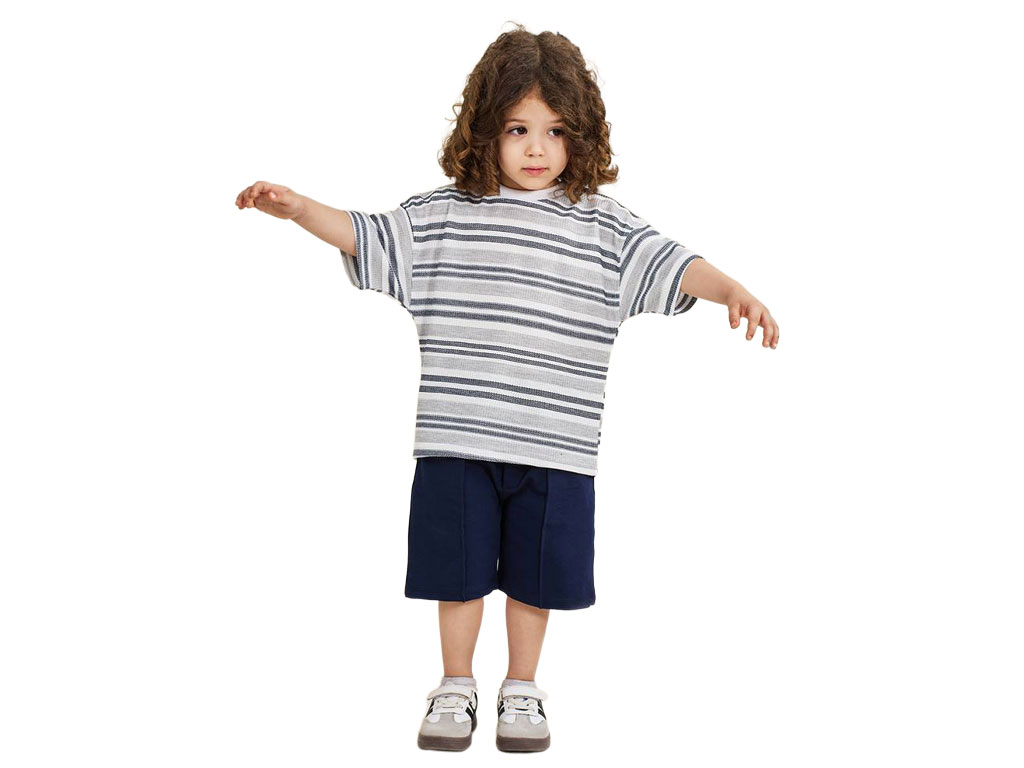 تیشرت و شلوارک نوزاد و کودک رنگ سرمه ای بشیر BASHIR