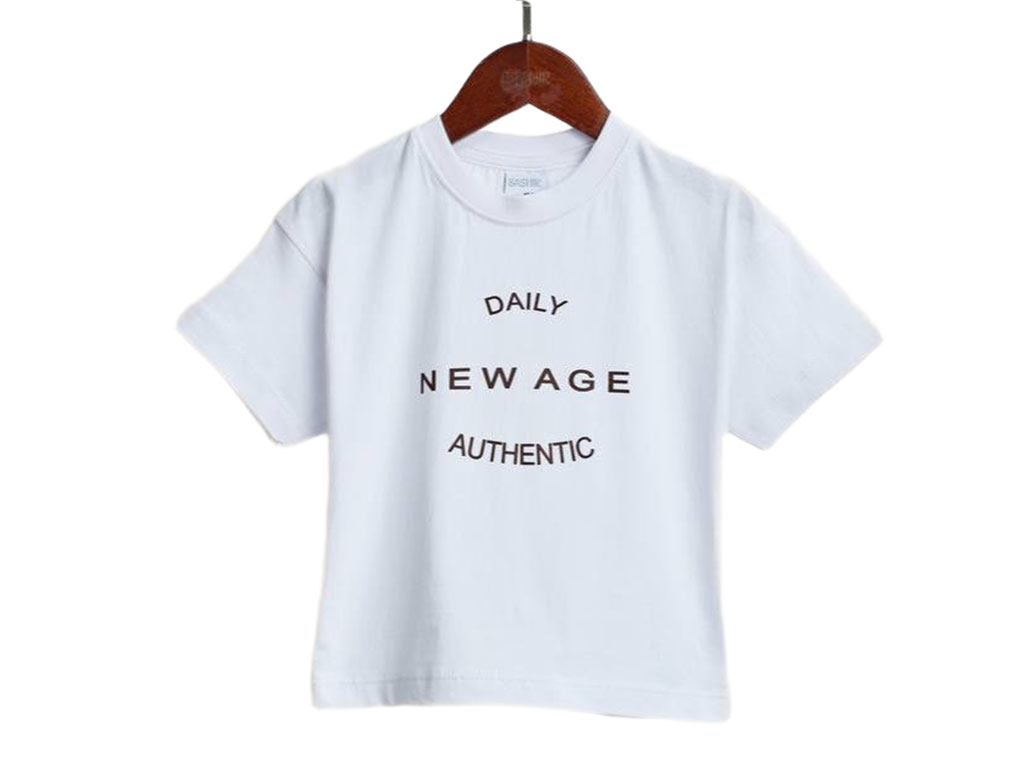 تیشرت نوزاد و کودک رنگ سفید طرح NEW AGE بشیر Bashir