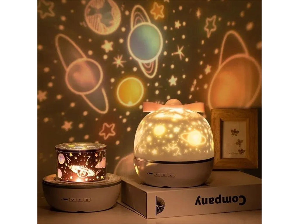 چراغ خواب کهکشانی چرخشی 6 اسلایدی