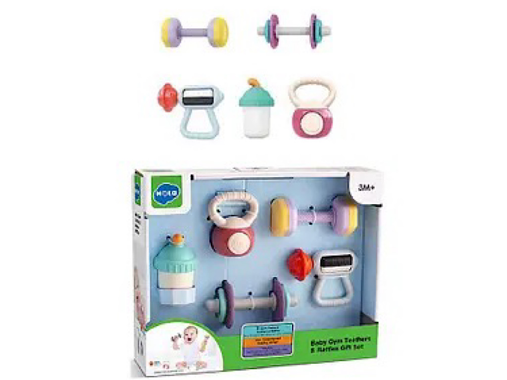 جغجغه و دندانگیر نوزادی با تم باشگاه ورزشی  هولی تویز huile toys